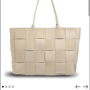 Prene- Cream Woven Tote Bag